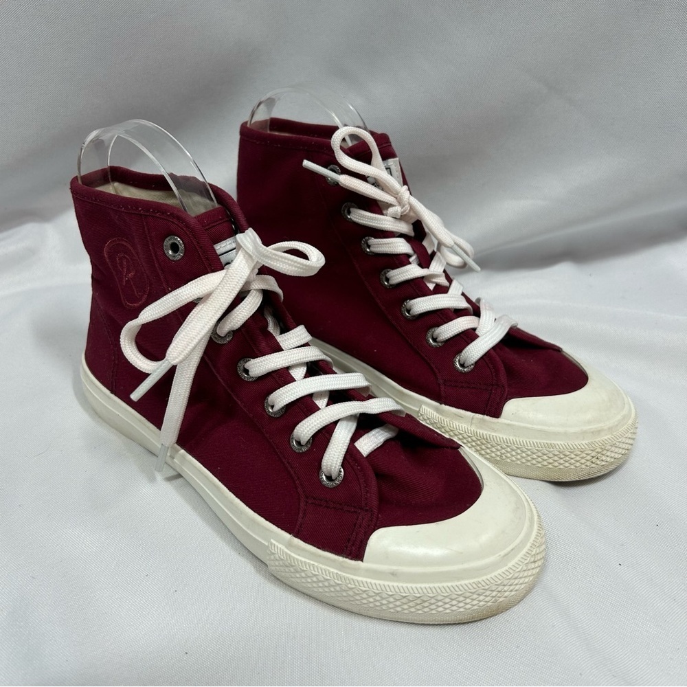 Rockfish | High Top Sneakers Maroon White Lace Up Women’s Size 6